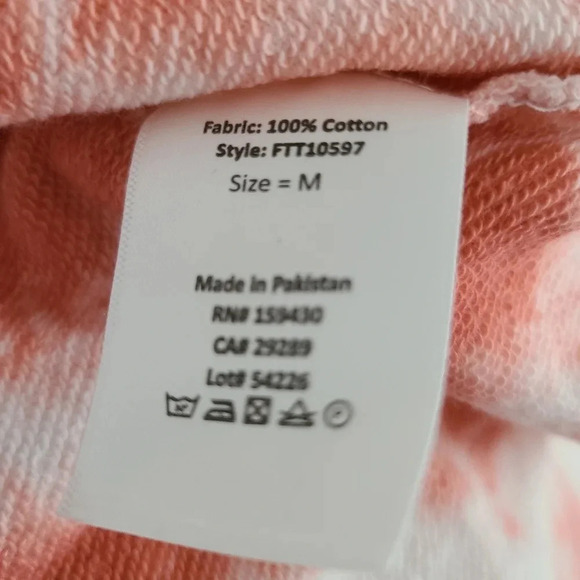 NWT Elan Pink Tie Dye Hoodie Sweatshirt M - Picture 9 of 10